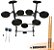 Bateria de Estudos Stroke Pads 9 Peças (BAT05 - Preta) + Par de Baquetas - Imagem 1