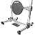 Bateria de Estudos 6 Peças Stroke Pads BAT02 + Pedal de Bumbo + Par de Baquetas - Imagem 3