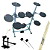 Bateria de Estudo Stroke Pads 9 Peças BAT05 + Pedal de Bumbo + Par de Baquetas - Imagem 1