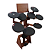 Bateria de Estudo Stroke Pads 9 Peças BAT06 + Pedal de Bumbo + Par de Baquetas - Imagem 3