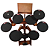 Bateria de Estudo Stroke Pads 9 Peças BAT06 + Pedal de Bumbo + Par de Baquetas - Imagem 4