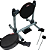 Pad Praticável de Bumbo Stroke Pads B02 + Pad 6'' Dupla Face Preto P/ Perna S02P - Imagem 1