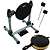 Pad Praticável de Bumbo Stroke Pads B02 + Pad 6'' Dupla Face p/ Perna S02 - Imagem 1