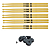 Kit 5 Pares Baqueta Pro Fire 2B PM + Brinde Base p/ Pratos - Imagem 1