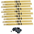 Kit 10 Pares Baqueta Pro Fire 5B PM + Brinde Base p/ Pratos - Imagem 1