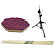 Pad de Estudo 9'' Stroke Pads R01 + Estante + Baquetas - Imagem 1