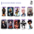 Kit 10 Quadros Decorativos 28x20 Ícones da Guitarra Mundial Modelo:Modelo 2 - Caricaturas - Imagem 2