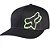 Boné Fox Aba Curva Flex 45 Flexfit Preto e Verde - Imagem 1
