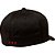 Boné Fox Aba Curva Lithotype Flexfit Preto e Vermelho - Imagem 2