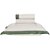 Jogo de Cama Karsten Duo 180 Fios 4 Pc Solteiro Branco Verde - Imagem 1