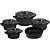 Jogo de Panelas Ceramica Ceraflame Duo+ Smart 5 Peças Preto - Imagem 1