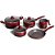 Jogo de Panela Brinox Ceramic Life Easy 5 Peças Vermelho - Imagem 1