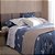 Jogo de Cama Buddemeyer Camelias 180 Fios 4 Peças Queen Azul - Imagem 4