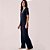 Pijama Longo Hope Moon Viscose e Renda In26 Azul Feminino - Imagem 3