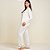 Pijama Longo Hope Flora Viscose In26 Off White Feminino - Imagem 3