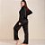 Pijama Longo Hope Plush Sincronia In26 Preto Feminino - Imagem 3