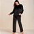 Pijama Longo Hope Plush Sincronia In26 Preto Feminino - Imagem 1