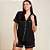 Short Doll Hope Flora Viscose In26 Preto Feminino - Imagem 1