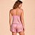 Babydoll Recco Charmeuse Prime e Renda Ve27 Rosa Feminino - Imagem 2
