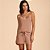 Short Doll Recco Curto Viscose Stretch Ve27 Marrom Feminino - Imagem 1