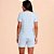 Pijama Recco Blusa Manga Microfibra Ve27 Azul Feminino - Imagem 2