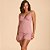 Short Doll Recco Curto Microfibra e Renda Ve27 Rosa Feminino - Imagem 1