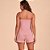 Short Doll Recco Curto Microfibra e Renda Ve27 Rosa Feminino - Imagem 2