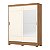Guarda-roupa B74 02 Portas Deslizantes Nature/Off White - Imagem 1