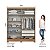 Guarda-roupa B74 02 Portas Deslizantes Nature/Off White - Imagem 3