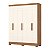 Guarda-roupa B369 06 Portas Nature/Off White - Imagem 1