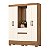 BS07 Guarda-roupa BS07 04 Portas Nature/Off White - Imagem 1