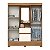 BS07 Guarda-roupa BS07 04 Portas Nature/Off White - Imagem 2