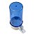 Bebedouro Animalplast Médio 200ml - Malha Fina - Azul Com Base Branca - Imagem 1