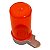 Bebedouro Animalplast Médio 200ml - Malha Larga - Laranja Com Base Branca - Imagem 1