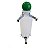 Bebedouro Automático tipo Garrafinha - 500ml - Tampa Verde - Imagem 1