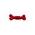 Brinquedo Osso de Borracha Superbone Furacão Pet P Vermelho - Imagem 1