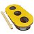 Comedouro com Poleiro Grande 3 Furos - Amarelo - Imagem 1