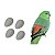 20 x Ovos Indez Branco - Para Red Rumped e Rosela - N6 - Unidade - Animalplast - Imagem 2