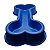 Comedouro de Plástico Osso 500ml - Azul - Imagem 1
