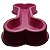 Comedouro de Plástico Osso 500ml - Rosa - Imagem 1