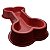 Comedouro de Plástico Osso 500ml - Vermelho - Imagem 2