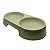 Comedouro Duplo de Plástico 150ml - Verde - Imagem 1