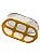 Comedouro 6 Furos Amarelo | Injetfour - Imagem 2