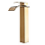 TORNEIRA BANHEIRO LAVABO MONOCOMANDO MISTURADOR CASCATA ALTA DOURADA GOLD - Imagem 1