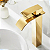 TORNEIRA BANHEIRO LAVABO MONOCOMANDO MISTURADOR CASCATA ALTA DOURADA GOLD - Imagem 6