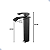TORNEIRA BANHEIRO LAVABO MONOCOMANDO MISTURADOR CASCATA BICA ALTA PRETO BLACK FOSCO - Imagem 2