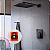 KIT DUCHA CHUVEIRO COM ACABAMENTO E REGISTRO MISTURADOR PRETO BLACK FOSCO - Imagem 3