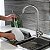 TORNEIRA COZINHA GOURMET MISTURADOR MONOCOMANDO EXTENSÍVEL AÇO ESCOVADO DUPLO SPRAY - Imagem 7