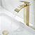 TORNEIRA BANHEIRO LAVABO COM MISTURADOR MONOCOMANDO CASCATA BICA ALTA DOURADA ESCOVADA - Imagem 6