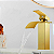TORNEIRA BANHEIRO LAVABO COM MISTURADOR MONOCOMANDO CASCATA BICA BAIXA DOURADA ESCOVADA - Imagem 6